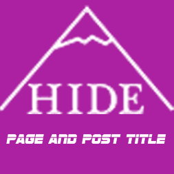 hide-page-and-post-title icon